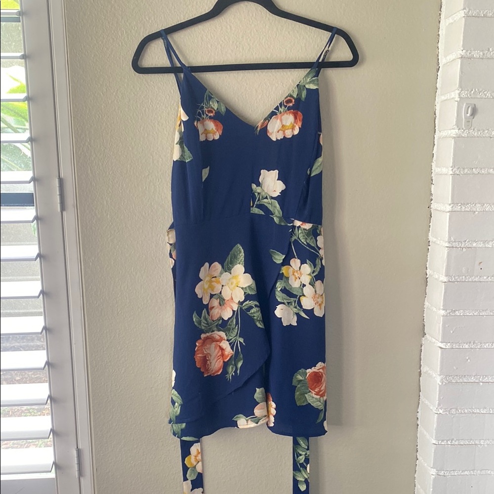 Love Tree Orange and White Sleeveless Mini Sundress